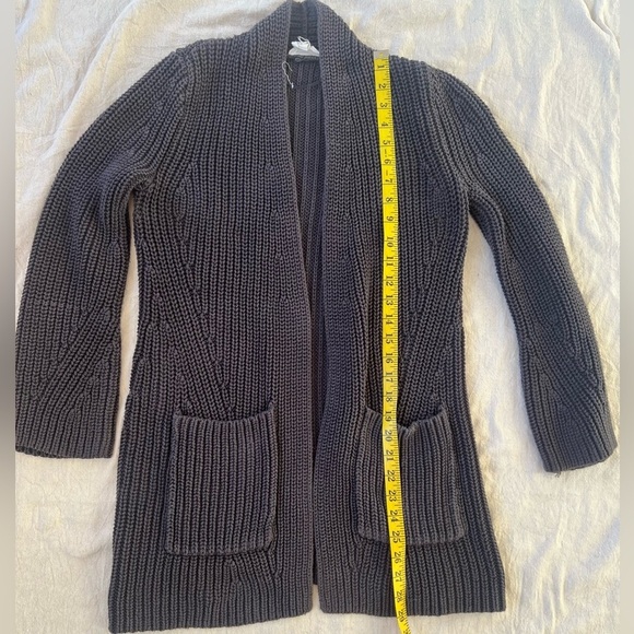 2/$20 ❤️ Loft Dark Grey Cable Knit Open Cardigan Sweater XS - Picture 6 of 7